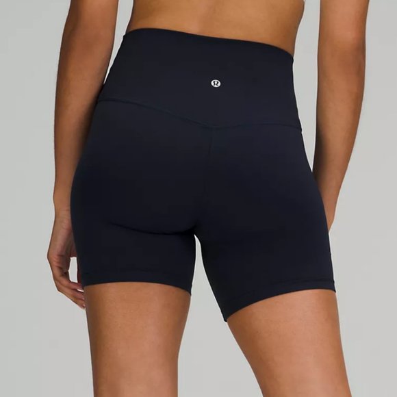 NWT LULULEMON TRUE Navy Blue ALIGN BIKE SHORTS  SUPER HIGH RISE  6” Size 4 - Picture 3 of 10